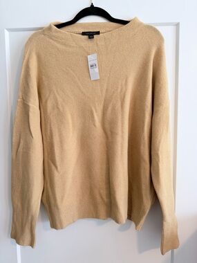 Ann Taylor Lightweight Crewneck Sweater - Beige
